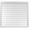 Ekena Millwork Vertical Surface Mount PVC Gable Vnt: Non-Functional, w/2"W x 1-1/2"H, Brickmould Frame, 42"W x 38"H GVPVE42X3802SN - alternate 1